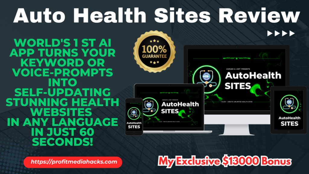 Auto Health Sites Review: Turn Keywords into Cash with Auto Health Sites ( by Amit Gaikwad | Anirudh Baavra)