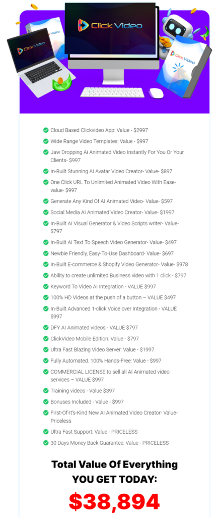 ClickVideo Review: Automatically Create Profitable Al Animated Video In seconds From Any UrlClickVideo (by Daniel Adetunji)