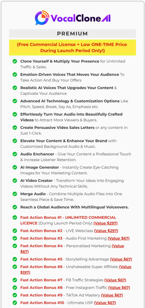 Vocal Clone AI Review: Record or Upload Your Voice, Clone It & Sell 100x More