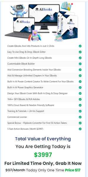 AI Books Review: An Easy Solution To Create Super Profitable Ebooks, Info Products & eBook Covers in Just 60 Seconds!