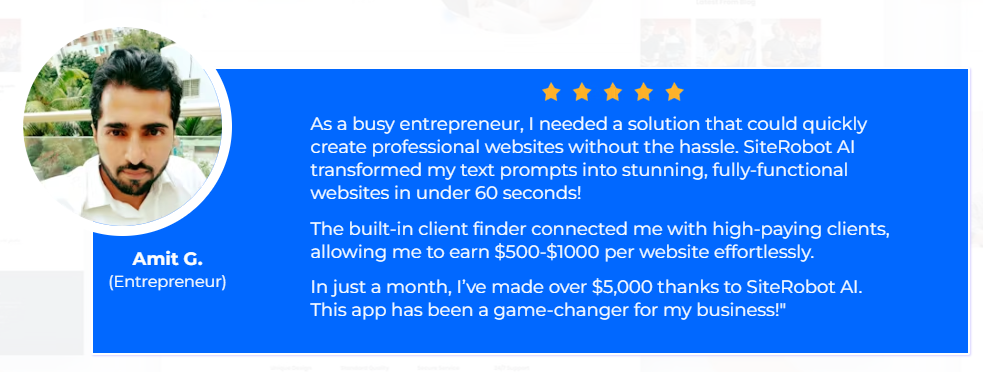 SiteRobot AI Review: Build Websites & Find Clients on Autopilot with SiteRobot AI ( by Uddhab Pramanik )
