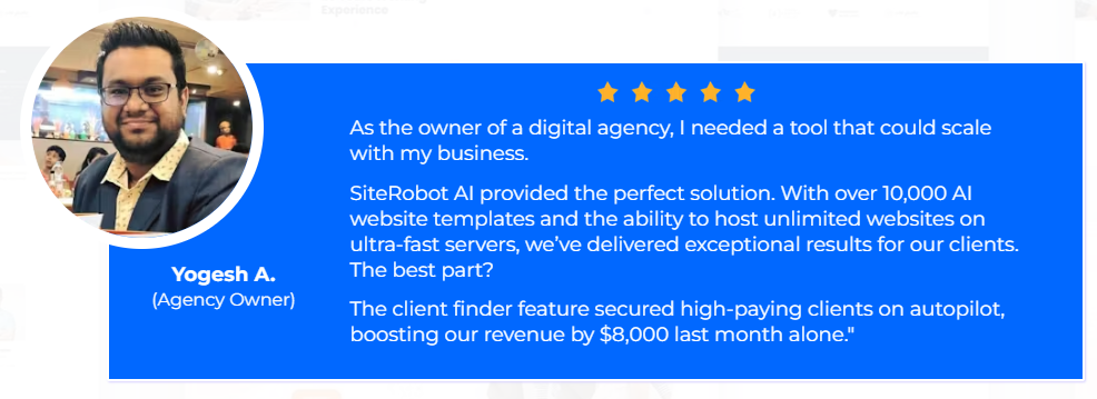 SiteRobot AI Review: Build Websites & Find Clients on Autopilot with SiteRobot AI ( by Uddhab Pramanik )