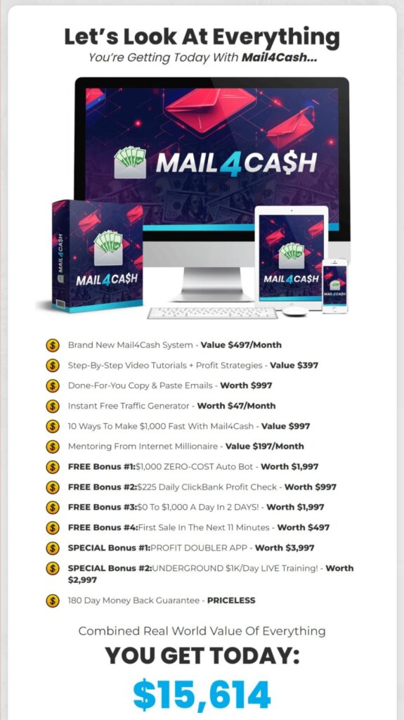 MAIL4CASH Review: Earn $50 Each Time You Send a Done-For-You Email!