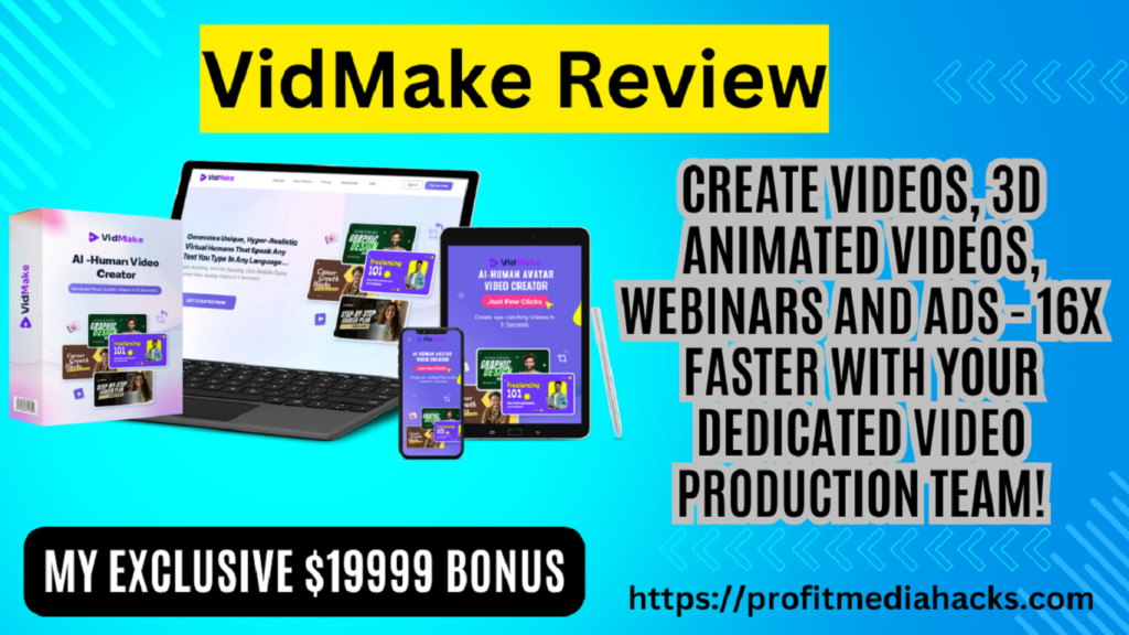 VidMake Review: AI Video Magic - You Can Set Yourself FREE And Save $1,000s!