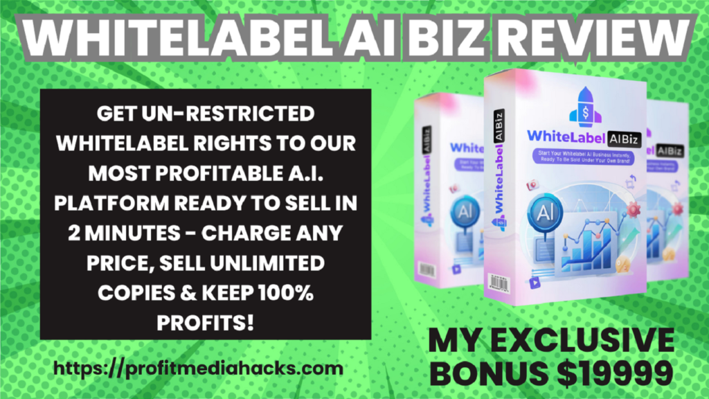 WhiteLabel AI Biz Review: WHITE LABEL Rights + AI Graphics Tech = Unlimited Pr0fits!